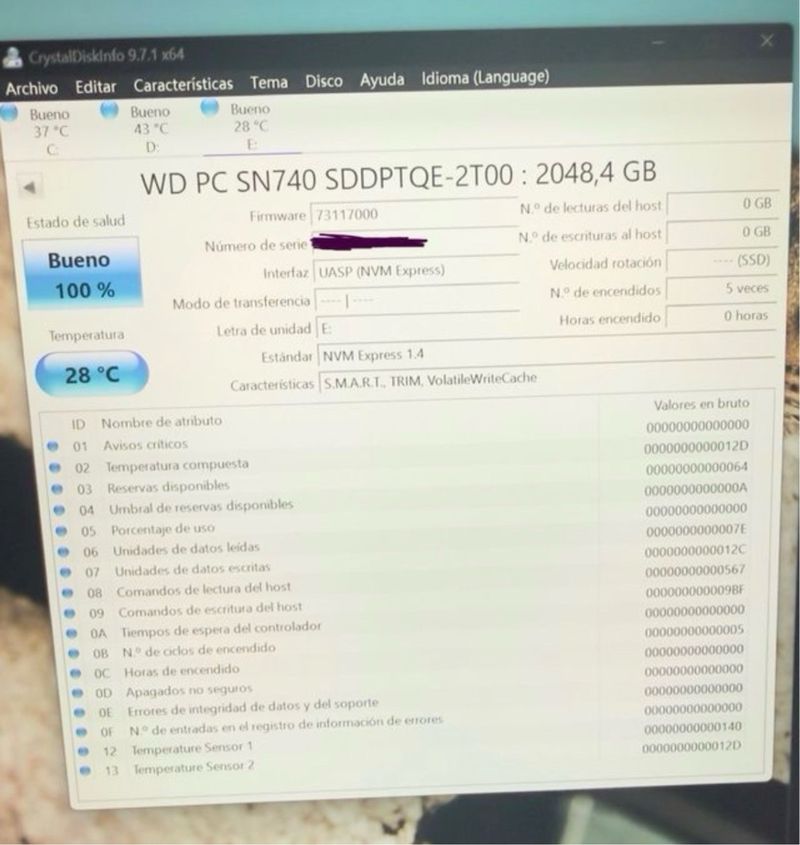 SSD WD SN740 2TB NVMe PCIe Gen 4 afbeelding 2