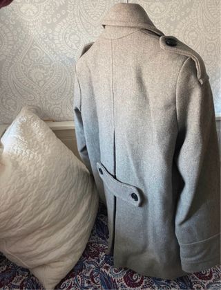 Abrigo paño Zara gris