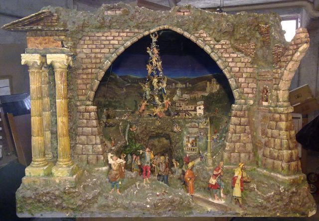 PRESEPE degli ANNI '50, ARTIGIANALE in LEGNO unico