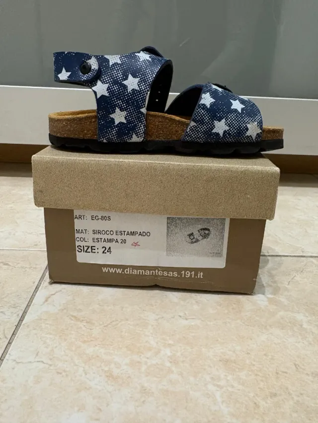 Sandali bimbo blu con stelle taglia 24
