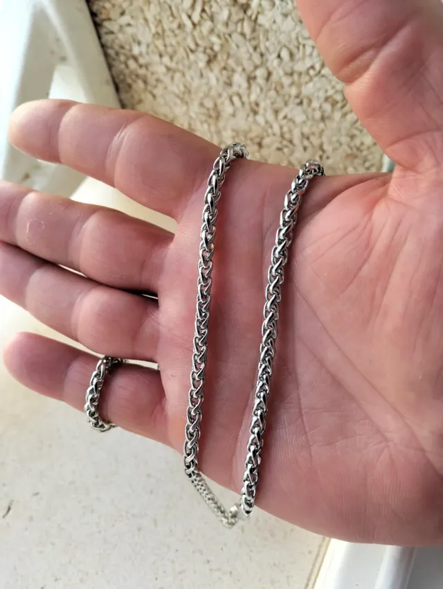 Cadena Acero Inoxidable Trenzada