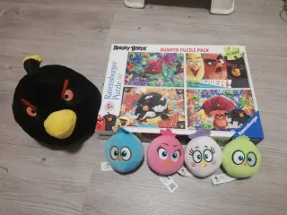 Pack Peluches y Puzzle Angry Birds