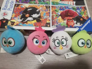 Pack Peluches y Puzzle Angry Birds