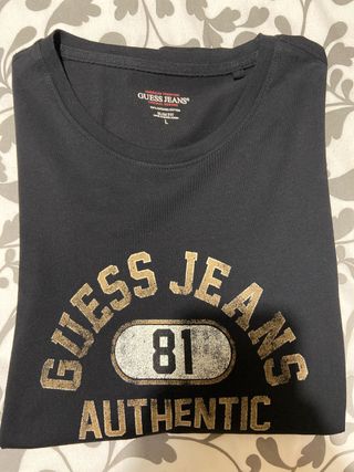 Camiseta Guess Jeans Negra Talla L Slim fit