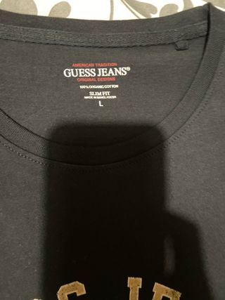 Camiseta Guess Jeans Negra Talla L Slim fit