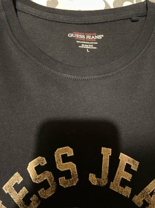 Camiseta Guess Jeans Negra Talla L Slim fit