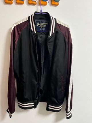 Cazadora Zara Bomber Negra Multicolor