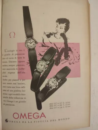 Pubblicità vintage Orologio Omega