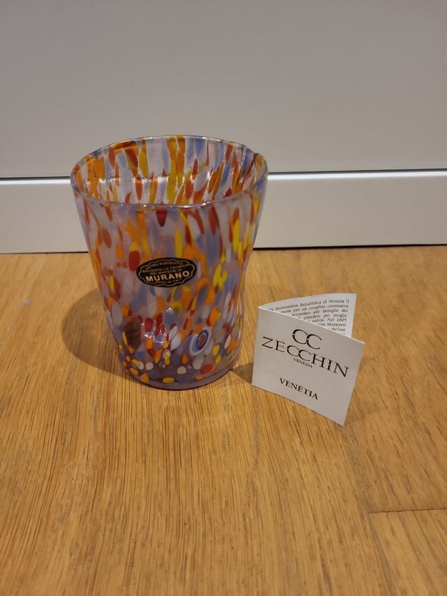 Vaso Murano Cristal Multicolor