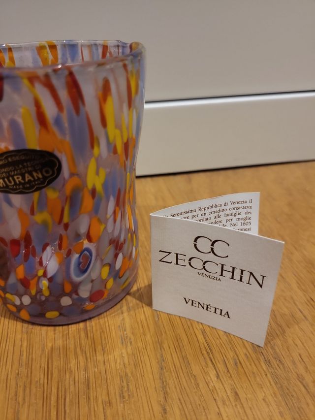 Vaso Murano Cristal Multicolor