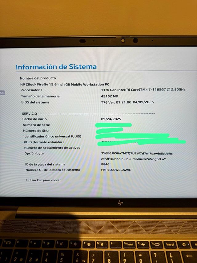 HP ZBook Firefly 15 G8 – i7 11ª Gen / 48GB RAM 