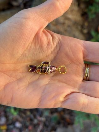 Ciondolo vintage pesce cloisonnè