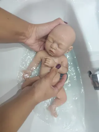 Muñeco bebé reborn silicona 30 cm