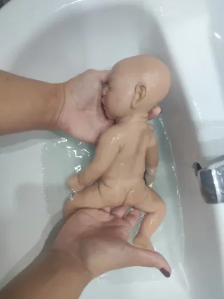 Muñeco bebé reborn silicona 30 cm