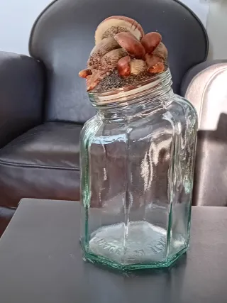 Barattolo Vetro Tappo Ceramica Legno 1920