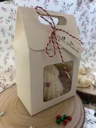 Candela Albero Natale Cera Soia Decorata