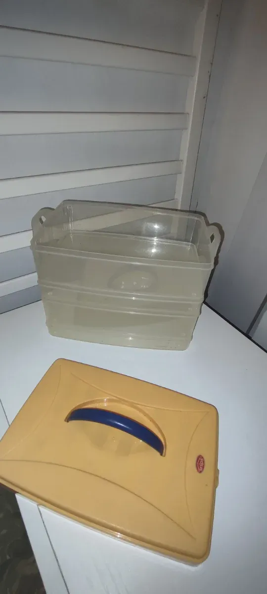 Caja de almacenaje con asa