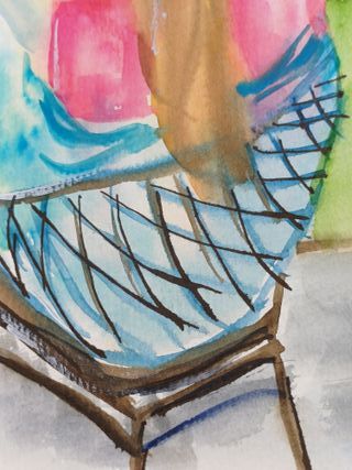 Acuarela Original Mujer 23x30cm