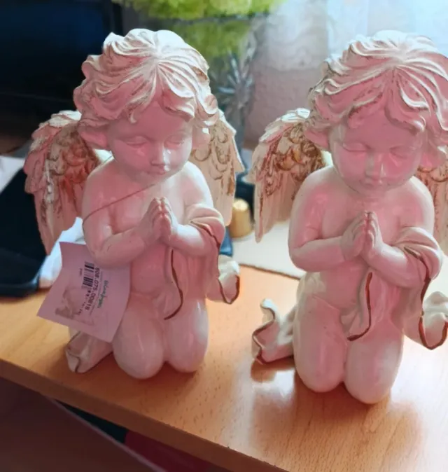 2 Figuras Angelitos Rezando