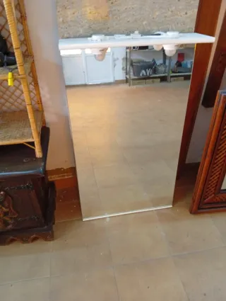 Espejo de baño madera