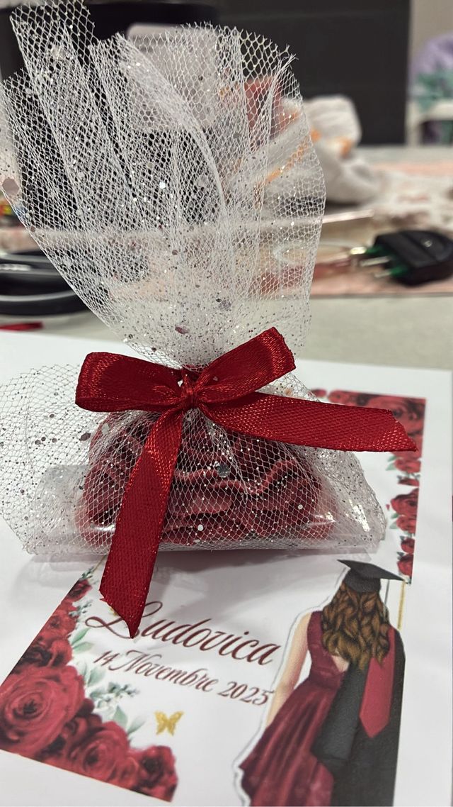 Decorazione Festa Compleanno Pallina Rossa Glitter