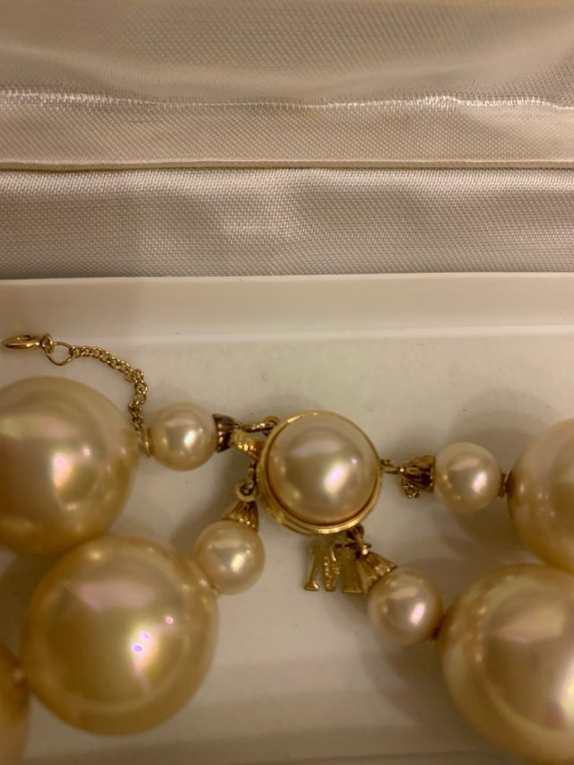 Collar Doble Perlas Grandes Vintage Majorica