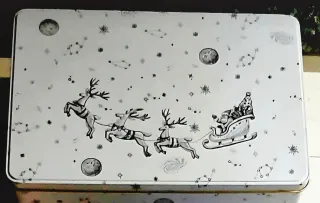 Lote 3 Scatole Metalliche Babbo Natale 25, 20 e 14 cm