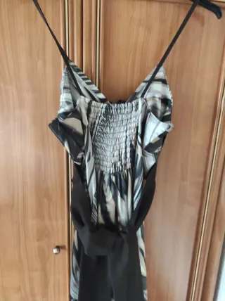 Vestido fiesta marrón y dorado Talla M