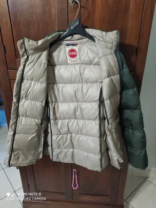 Piumino Colmar donna verde con cintura.