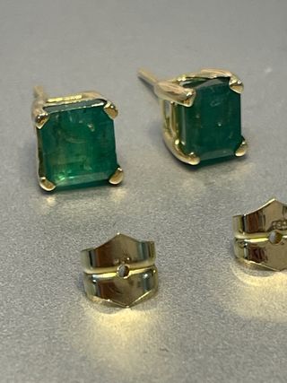 Pendientes Oro 18k Esmeraldas Naturales 4.71 Ct
