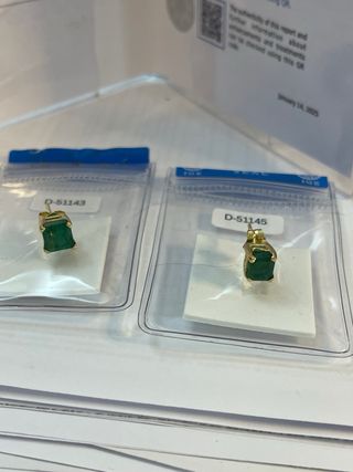 Pendientes Oro 18k Esmeraldas Naturales 4.71 Ct