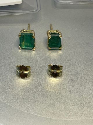 Pendientes Oro 18k Esmeraldas Naturales 4.71 Ct