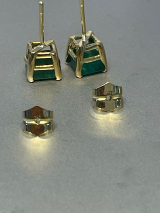 Pendientes Oro 18k Esmeraldas Naturales 4.71 Ct