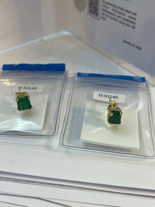 Pendientes Oro 18k Esmeraldas Naturales 4.71 Ct