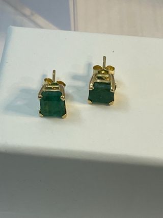 Pendientes Oro 18k Esmeraldas Naturales 4.71 Ct