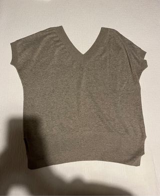 Jersey Massimo Dutti gris manga corta Talla M