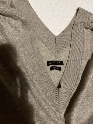 Jersey Massimo Dutti gris manga corta Talla M