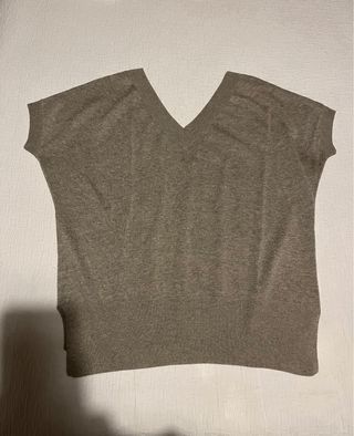 Jersey Massimo Dutti gris manga corta Talla M