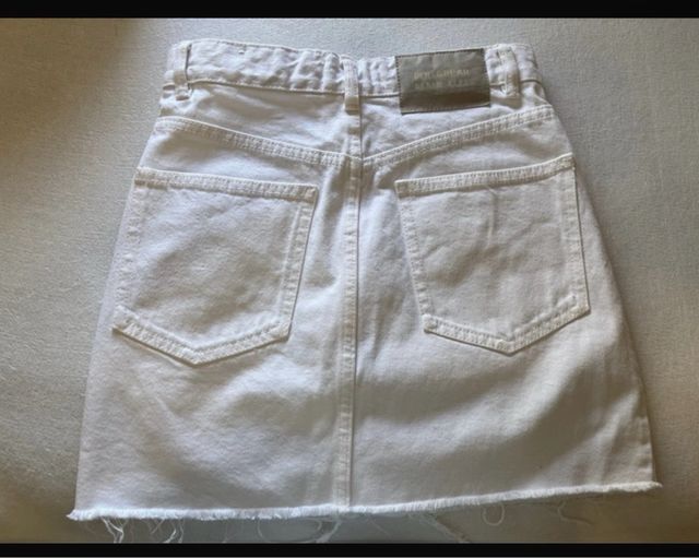 Falda vaquera blanca Pull&Bear Talla S