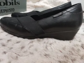 Zapatos Mephisto Negros Piel Talla 37.5