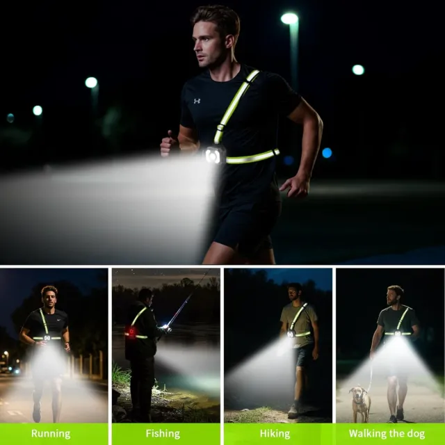 Luz LED Running USB Recargable 5 Modos