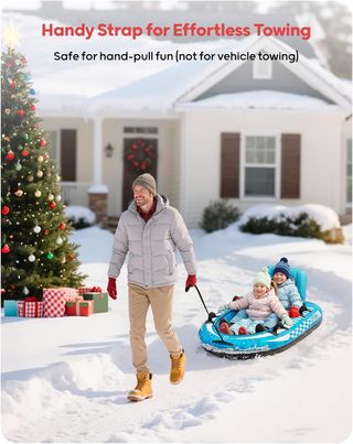 ★ Trineo Nieve 2 personas, hinchable, Doble, QPAU