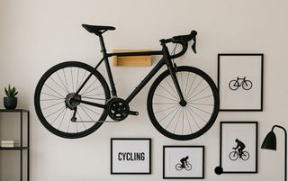 Soporte madera maciza para bicicleta