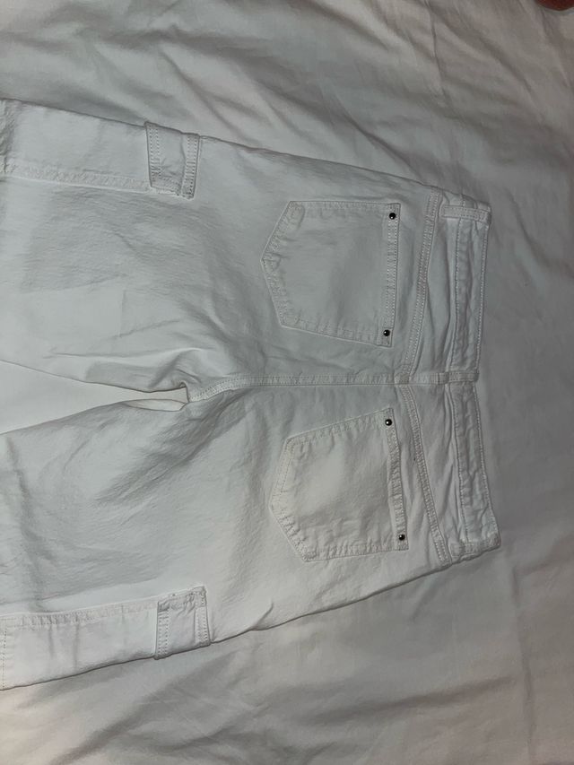 Pantalones Cargo Blancos Mango Teen