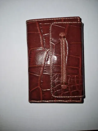 Cartera Mujer Piel Legítima Marrón
