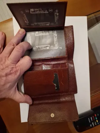 Cartera Mujer Piel Legítima Marrón