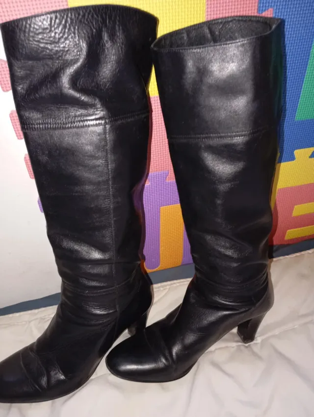 Botas de piel negras talla 39
