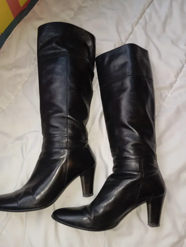 Botas de piel negras talla 39