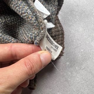 Maglione Missoni Uomo Zigzag Marrone Multicolore