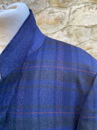 Giacca blu tartan Sportiva Aquascutum da Uomo.
